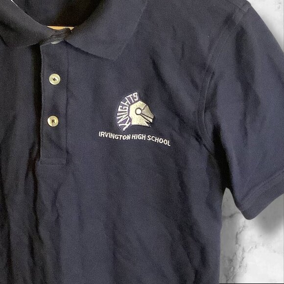 French Toast Girls Navy Polo Shirt XXL 18/20 Irvington High School Knights Logo - Picture 4 of 9